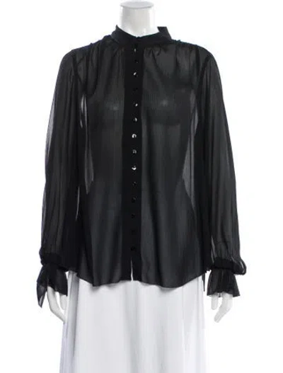 Pre-owned L'agence Long Sleeve Blouse In Gray