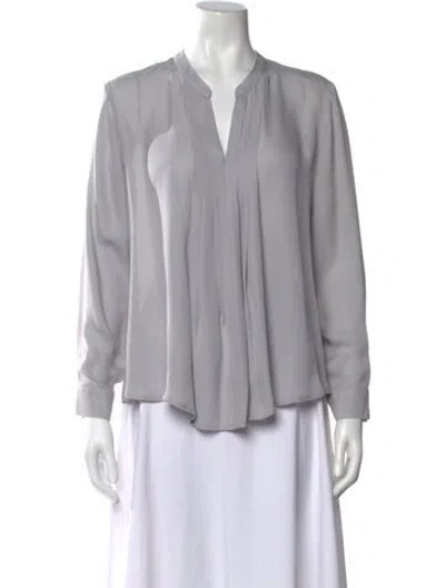 Pre-owned L'agence Long Sleeve Blouse In Gray
