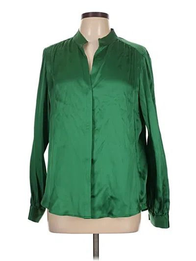 L'agence Long Sleeve Blouse In Green
