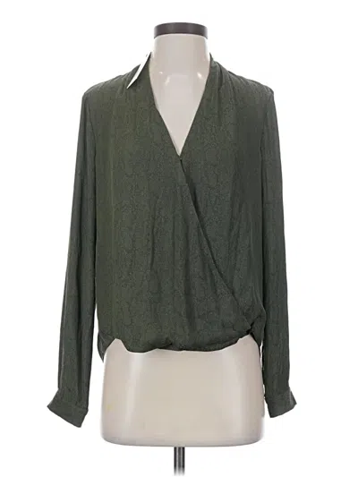 L'agence Long Sleeve Blouse In Green