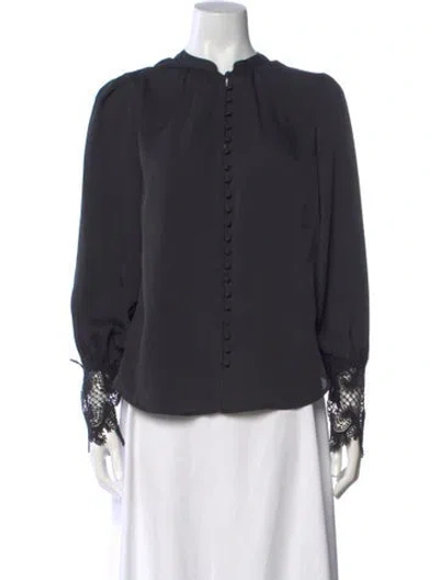 Pre-owned L'agence Long Sleeve Blouse In Grey