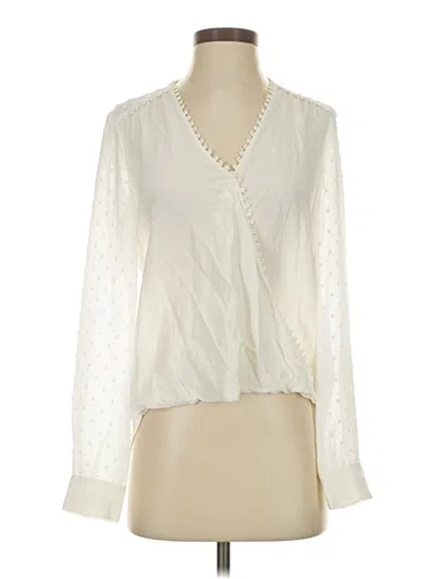 Pre-owned L'agence Long Sleeve Blouse In Ivory