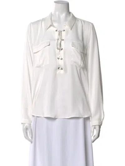 Pre-owned L'agence Long Sleeve Blouse In Neutral