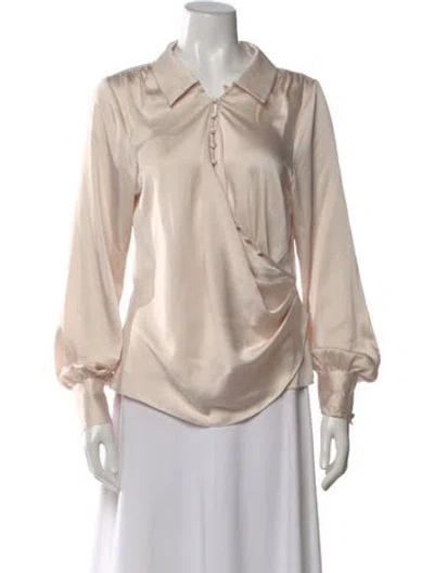 Pre-owned L'agence Long Sleeve Blouse In Neutral
