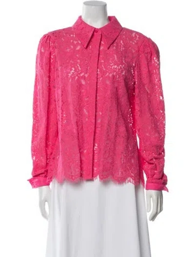 Pre-owned L'agence Long Sleeve Blouse In Pink