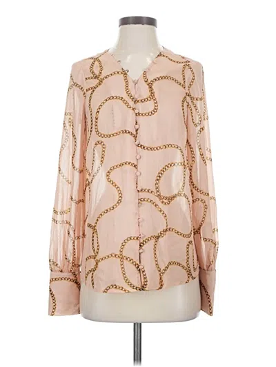 Pre-owned L'agence Long Sleeve Blouse In Pink