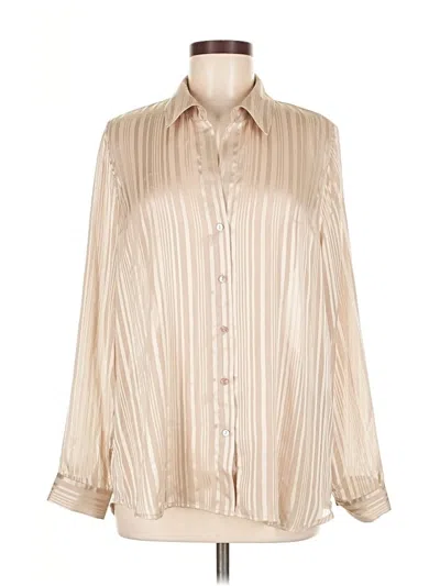 Pre-owned L'agence Long Sleeve Blouse In White