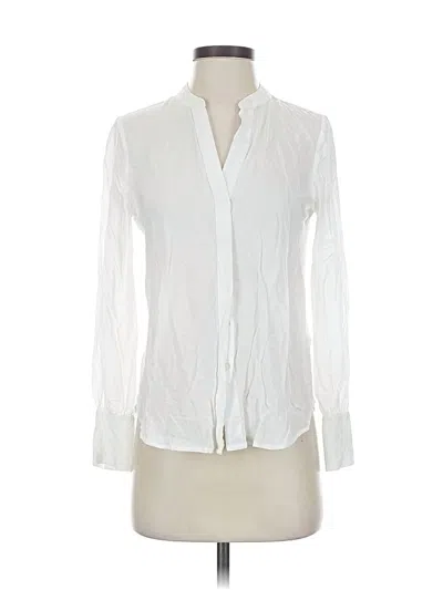 Pre-owned L'agence Long Sleeve Blouse In White