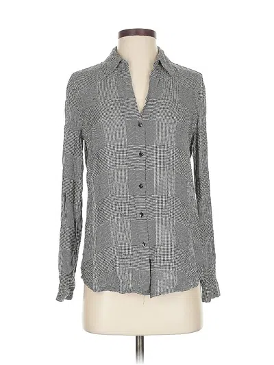 Pre-owned L'agence Long Sleeve Button Down Shirt In Black