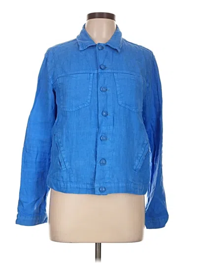 Pre-owned L'agence Long Sleeve Button Down Shirt In Blue