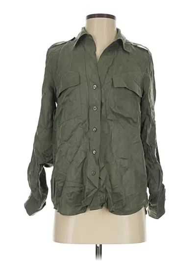 Pre-owned L'agence Long Sleeve Button Down Shirt In Green