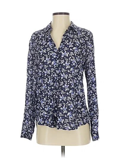 Pre-owned L'agence Long Sleeve Polo Shirt In Blue