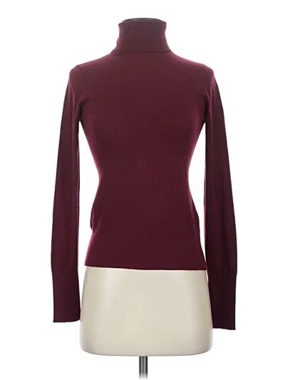 Pre-owned L'agence Long Sleeve Top Burgundy Turtleneck Tops