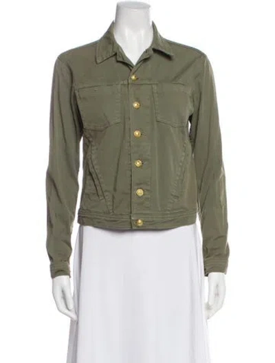 Pre-owned L'agence Long Sleeve Top In Green