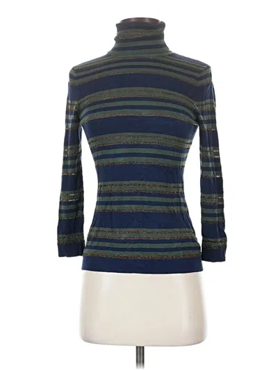 Pre-owned L'agence Long Sleeve Turtleneck In Blue