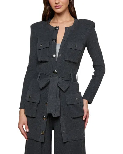 L'agence Lore Cargo Pkt Cardigan In Blue