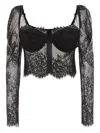 L'agence Lori Floral-lace Top In Black