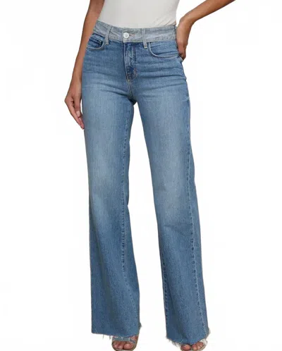 L'agence Louane Wide Leg Flare Jean In Bexley In Blue