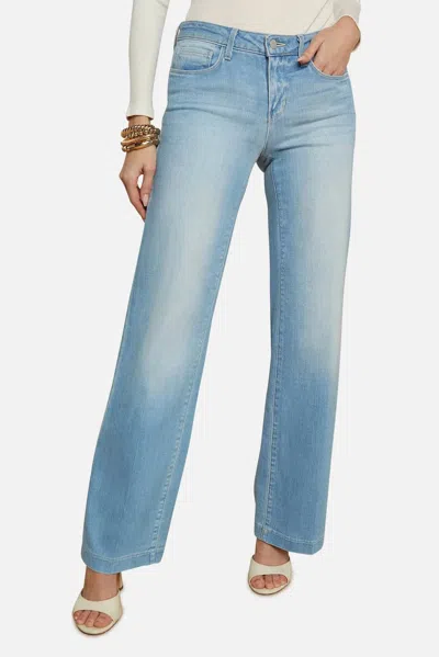 L'agence Low Rise Wide Leg Jean In Essex In Blue