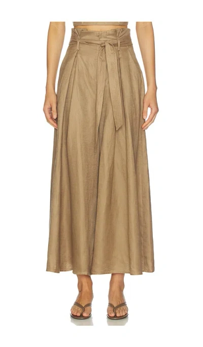 L'agence Lowen Crop Pant In Brown