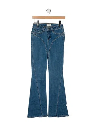 Pre-owned L'agence Low-rise Flared Jeans In Blue