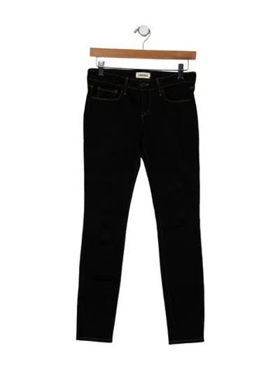 Pre-owned L'agence Low-rise Skinny Leg Jeans In Black