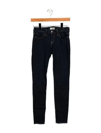 Pre-owned L'agence Low-rise Skinny Leg Jeans In Blue