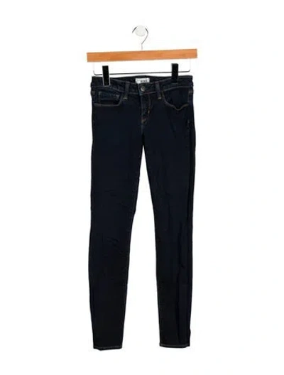 Pre-owned L'agence Low-rise Skinny Leg Jeans In Blue