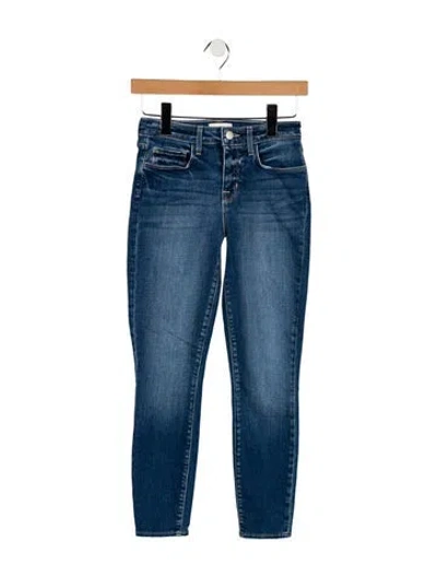 Pre-owned L'agence Low-rise Skinny Leg Jeans In Blue