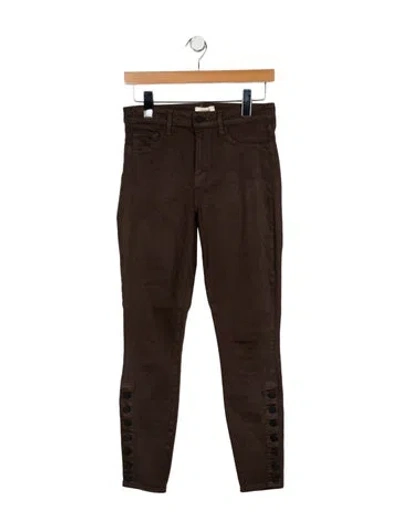 Pre-owned L'agence Low-rise Skinny Leg Jeans In Brown