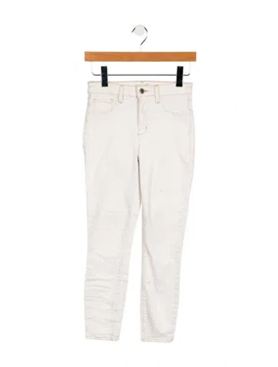 Pre-owned L'agence Low-rise Skinny Leg Jeans In Neutral