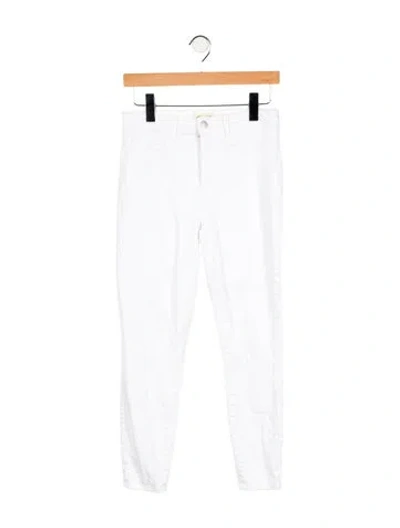 Pre-owned L'agence Low-rise Skinny Leg Jeans In White