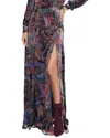 L'agence Luca Burnout Velvet Full Maxi Skirt In Multi