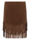 L'agence Lyle Vegan Suede Mini Skirt In Brown