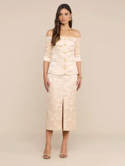 L'agence Madonna Midi Skirt In Pink