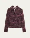 L'agence Maia Floral Lace Blouse In Multi