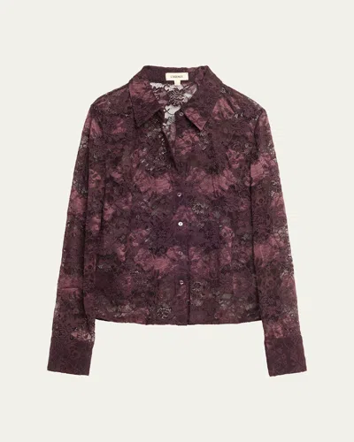 L'AGENCE MAIA FLORAL LACE BLOUSE