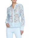 L'agence Maia Lace Blouse In Blue
