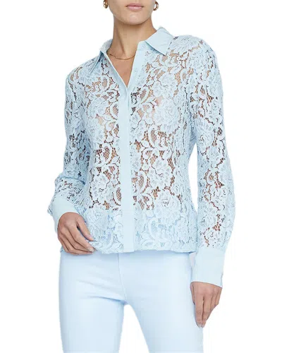 L'agence Maia Lace Blouse In Blue