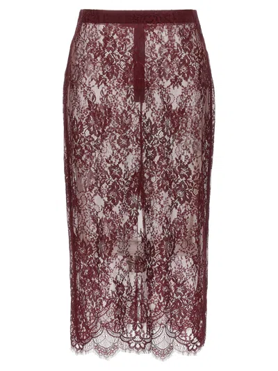 L'agence Makena Skirt In Burgundy