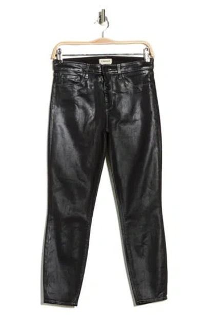 L'agence Margot Coated Crop Jeans In Black