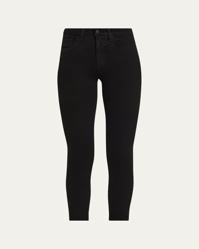 L'agence Margot High-rise Skinny Ankle Jeans In Black