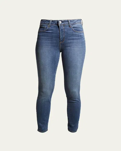 L'agence Margot High-rise Skinny Ankle Jeans In Blue