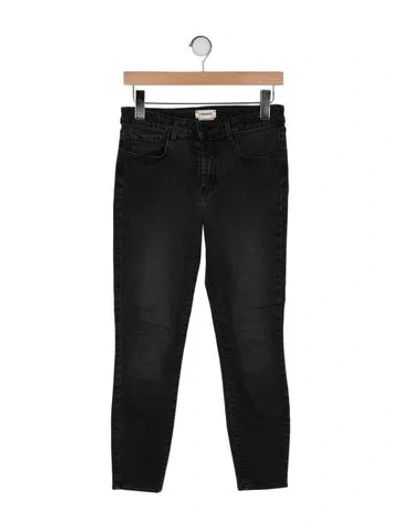 Pre-owned L'agence Margot Skinny Leg Jeans In Black