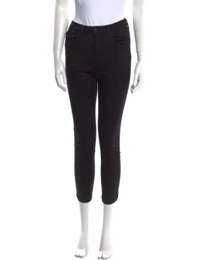 Pre-owned L'agence Margot Skinny Leg Pants In Black
