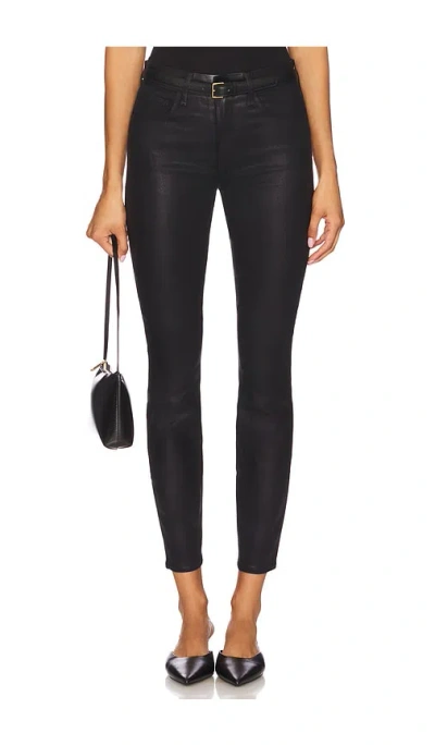 L'agence Marguerite High Rise Skinny Jeans In Black Coated