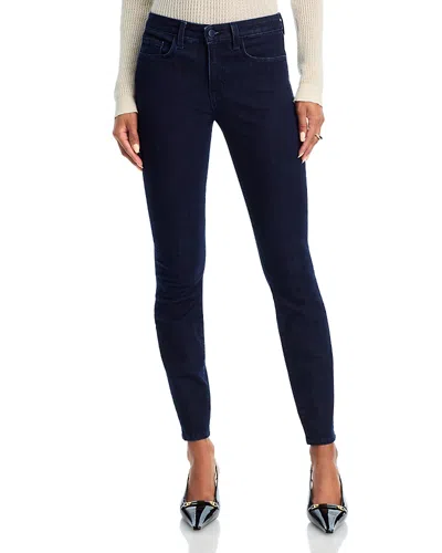 L'agence Marguerite High Rise Skinny Jeans In Black Ink In Blue