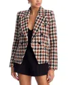 L'agence Marie Houndstooth Double Breasted Blazer In Multi