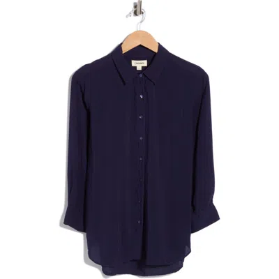 L'agence Marlene Button-up Shirt In Blue
