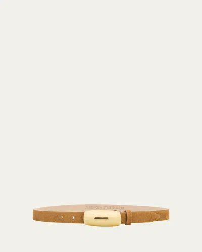 L'agence Marlowe Calfhair Belt In Brown